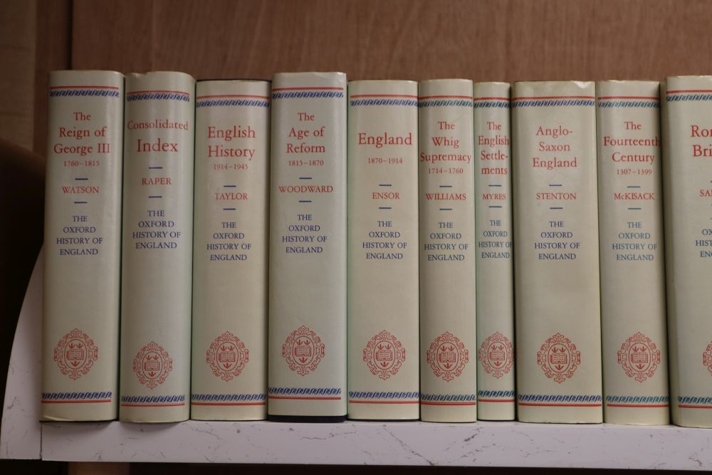 The Oxford History of England, 17 vols, 8vo, with djs and The Oxford History of English Literature, 15 vols, 8vo, with djs (32)